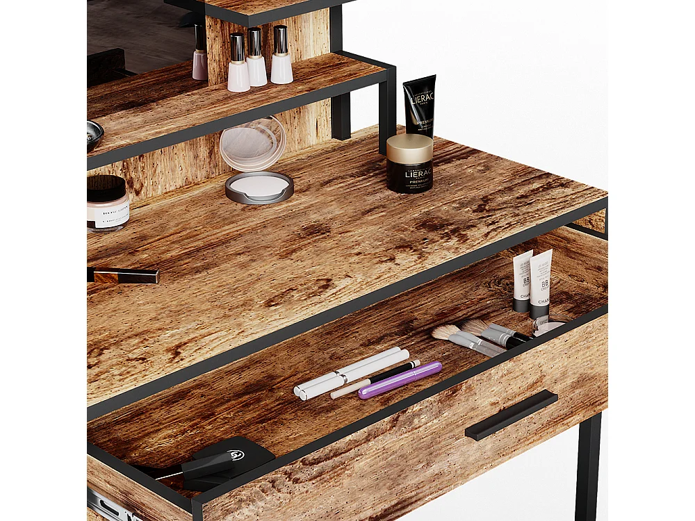 Coiffeuse bois antique 80x40x135.5 fyrk