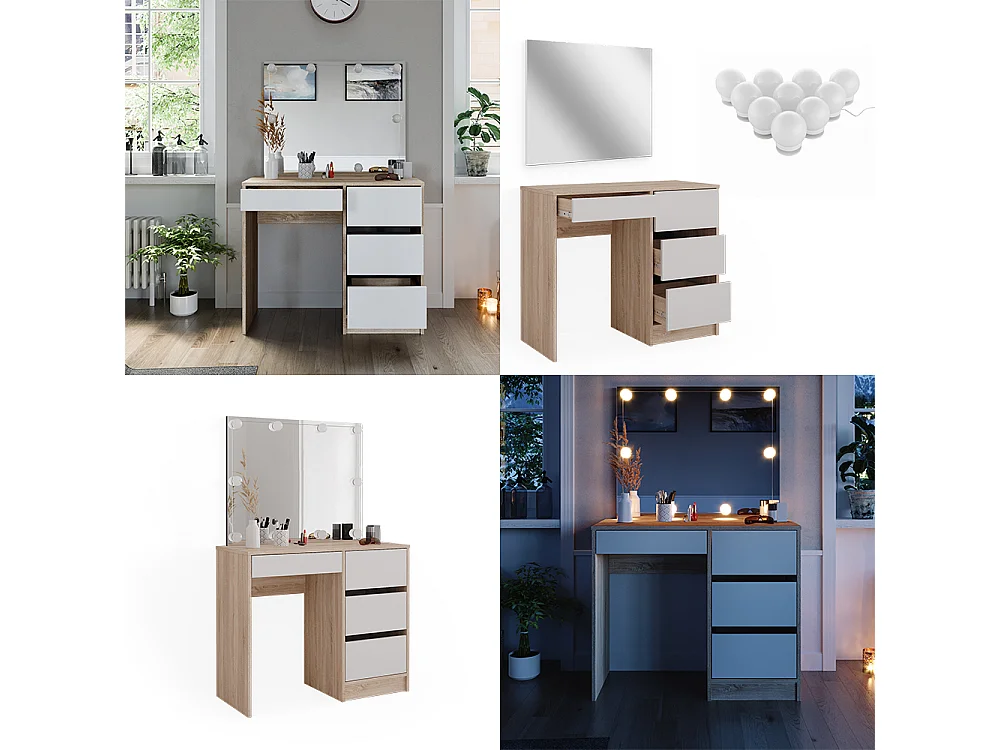 Coiffeuse sonoma 90x40x75 sherry