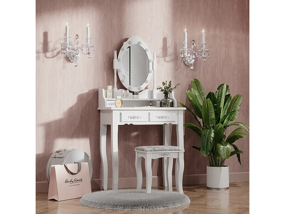 Vanity table white 75x40x146.5 maggie