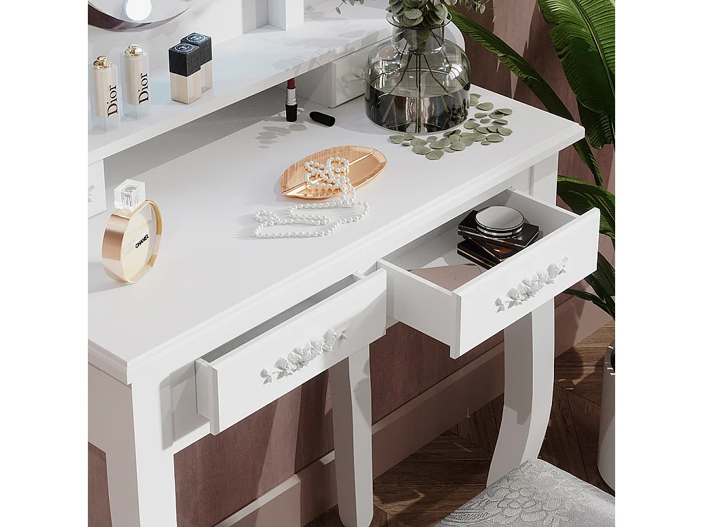 Vanity table white 75x40x146.5 maggie
