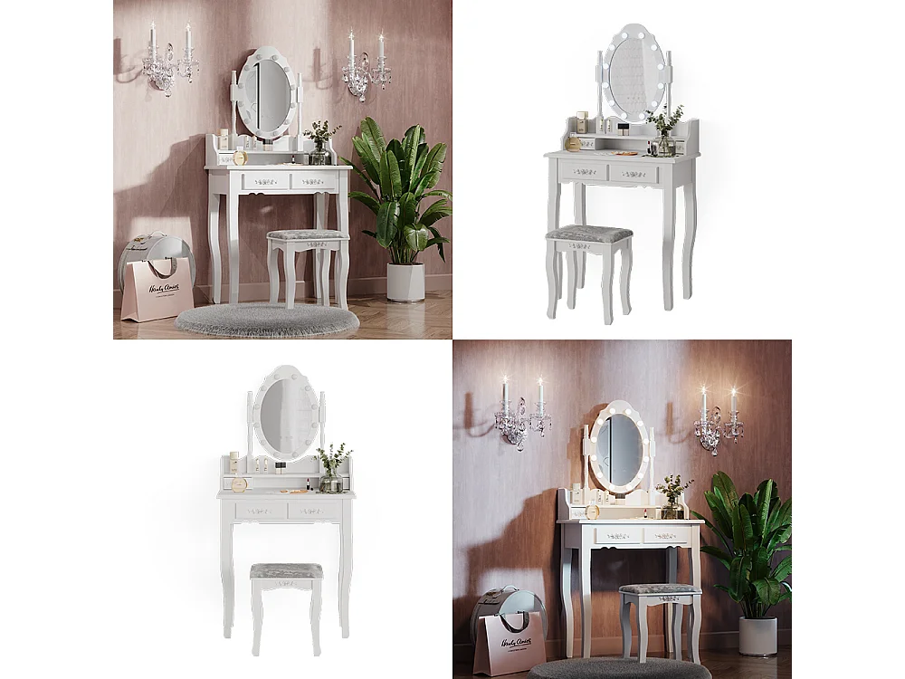 Vanity table white 75x40x146.5 maggie