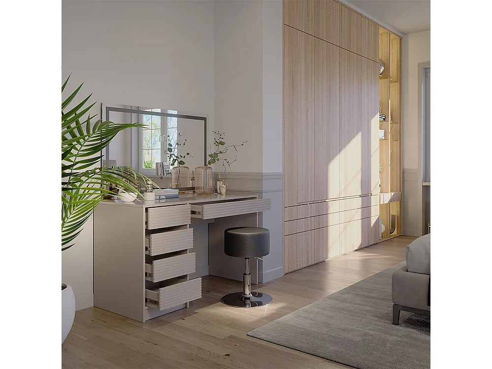 Coiffeuse cachemire 120x55x75 sherry