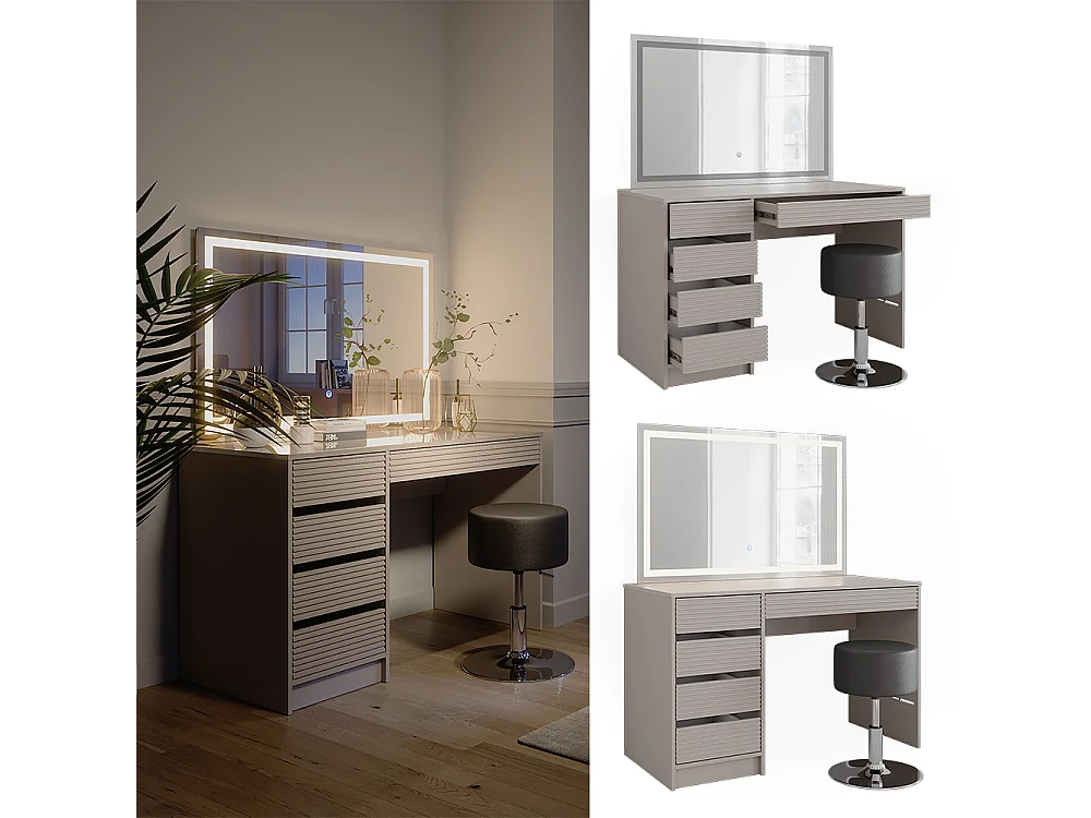 Coiffeuse cachemire 120x55x75 sherry