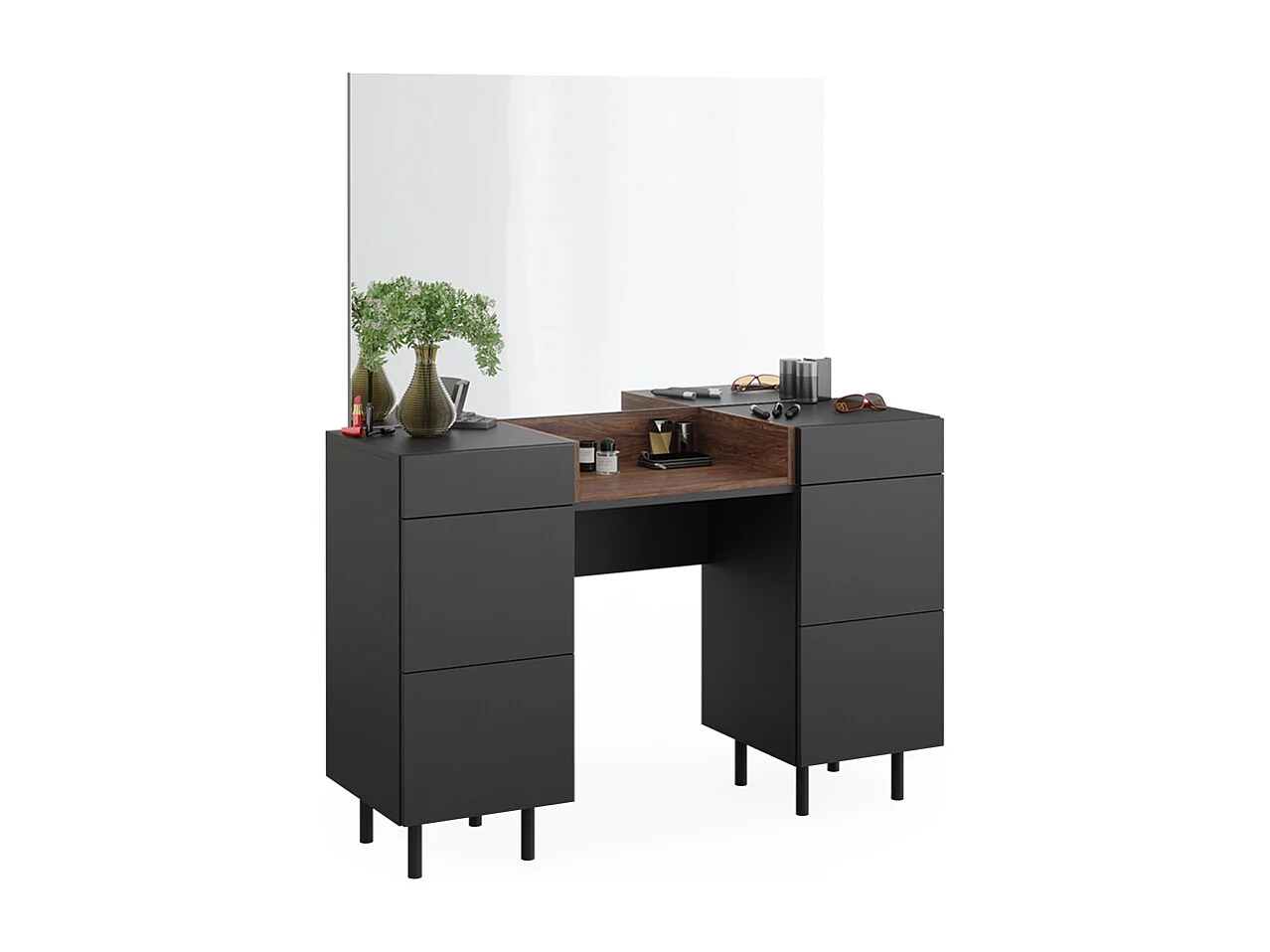 Coiffeuse anthracite 120x40x80 anika