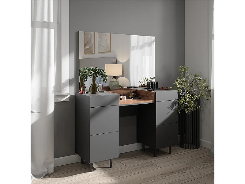 Tocador antracita 120x40x80 anika