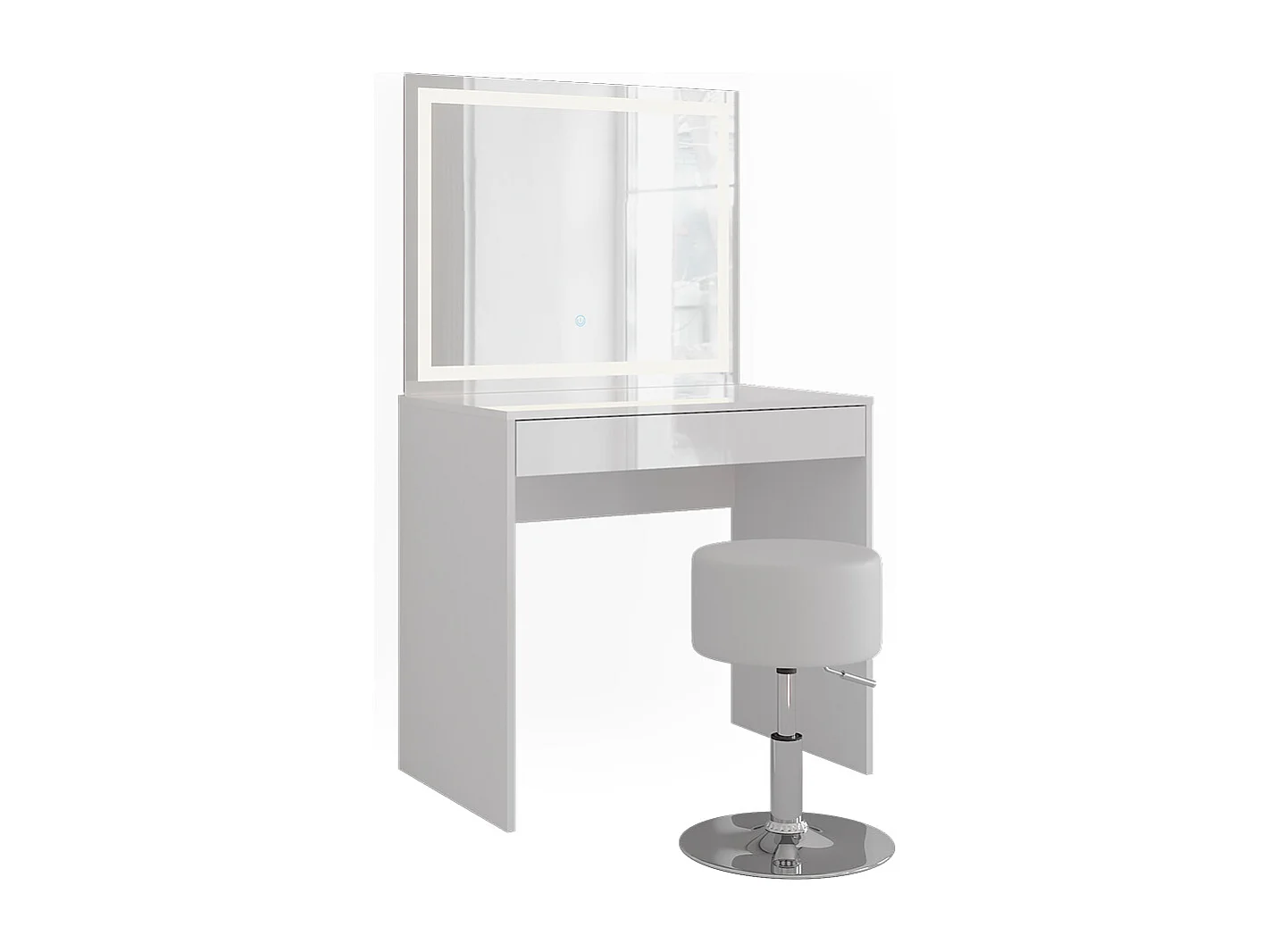 Coiffeuse blanc/blanc brillant 81.4x50.1x76 sherry