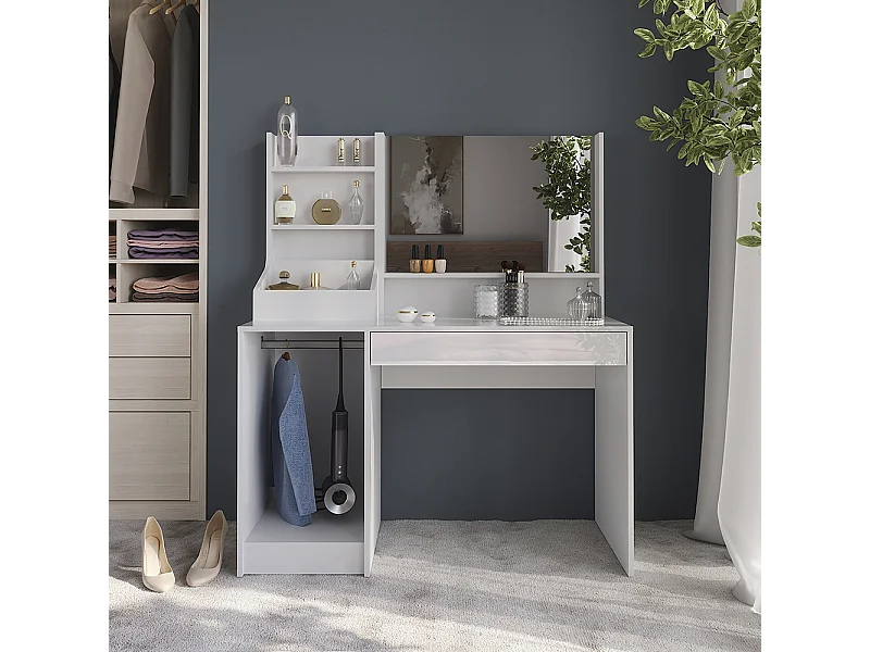 Coiffeuse blanc/blanc brillant 119.8x50.1x76 sherry