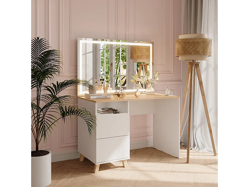 Tocador blanco/artesano 110x55x75 karen