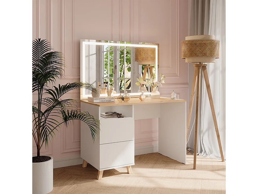 Tocador blanco/artesano 110x55x75 karen