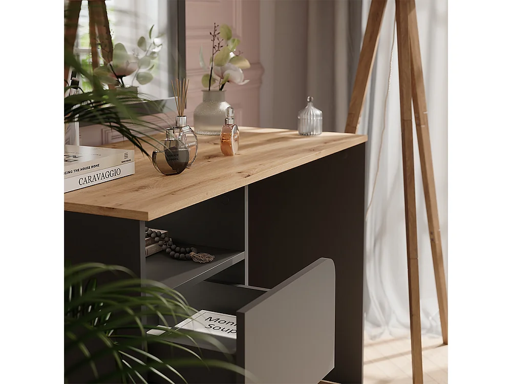 Tocador antracita/artisan 110x55x75 karen