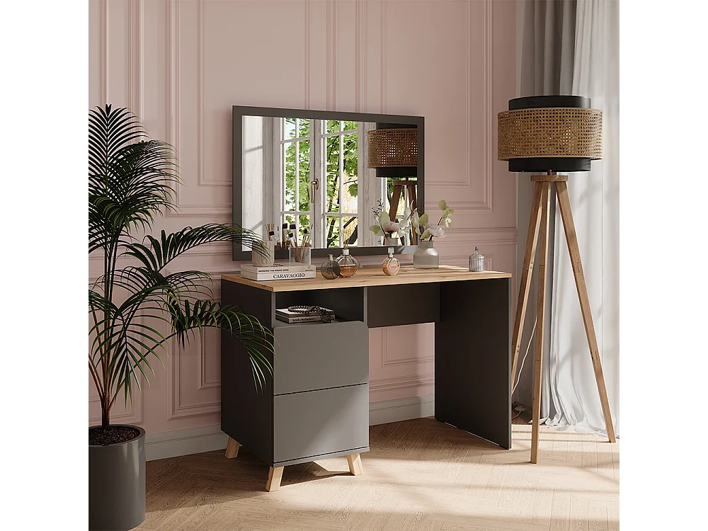 Dressing table anthracite/artisan 110x55x75 karen