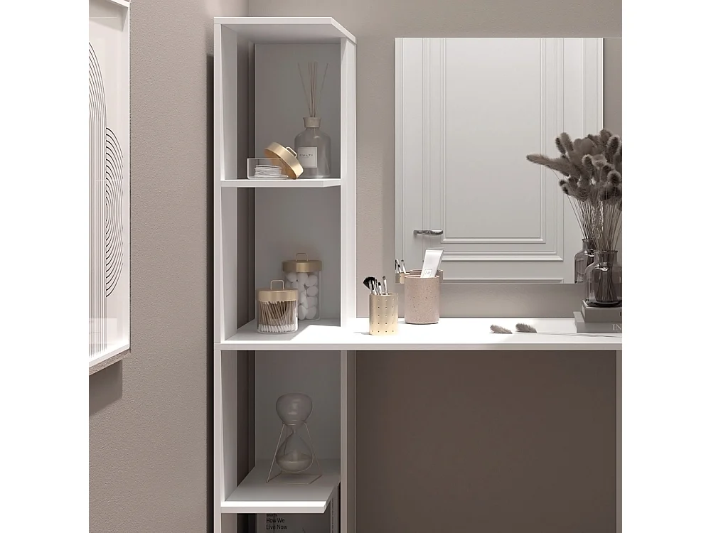 Coiffeuse blanc 122.2x55.2x75.8 tower