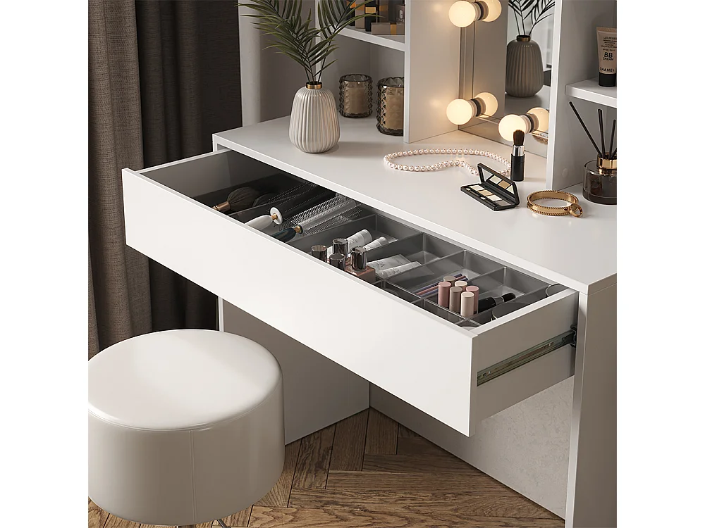 Coiffeuse blanc 93x40x147 alexa