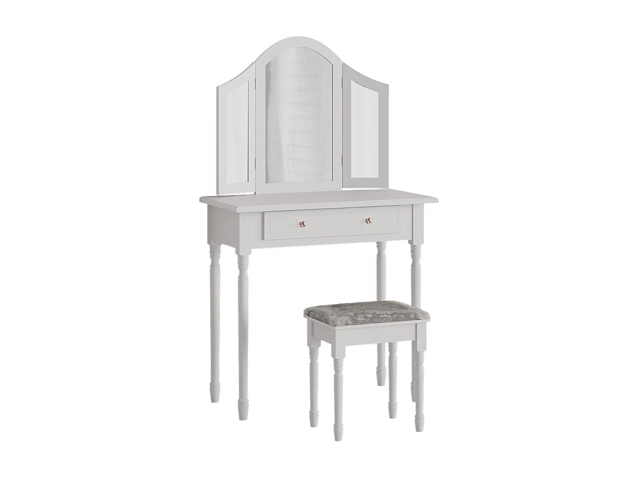 Makeupbord hvid 80x40x133.5 kate