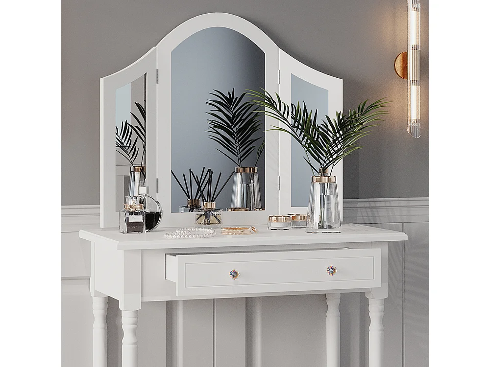 Makeupbord hvid 80x40x133.5 kate