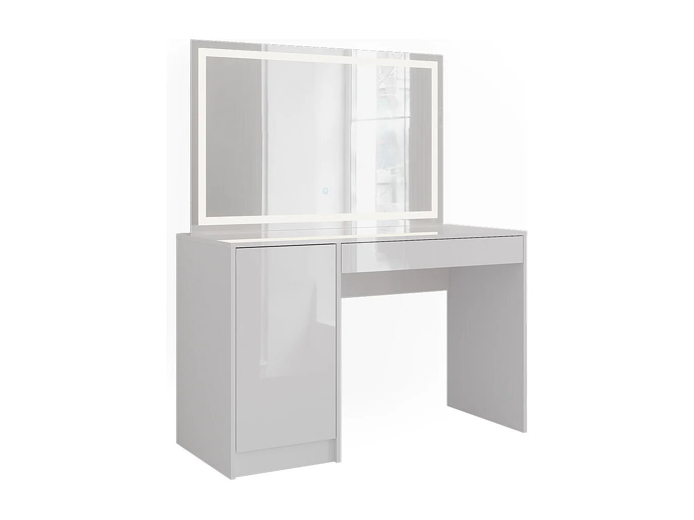 Vanity table white/white high gloss 119.8x50.1x76 sherry
