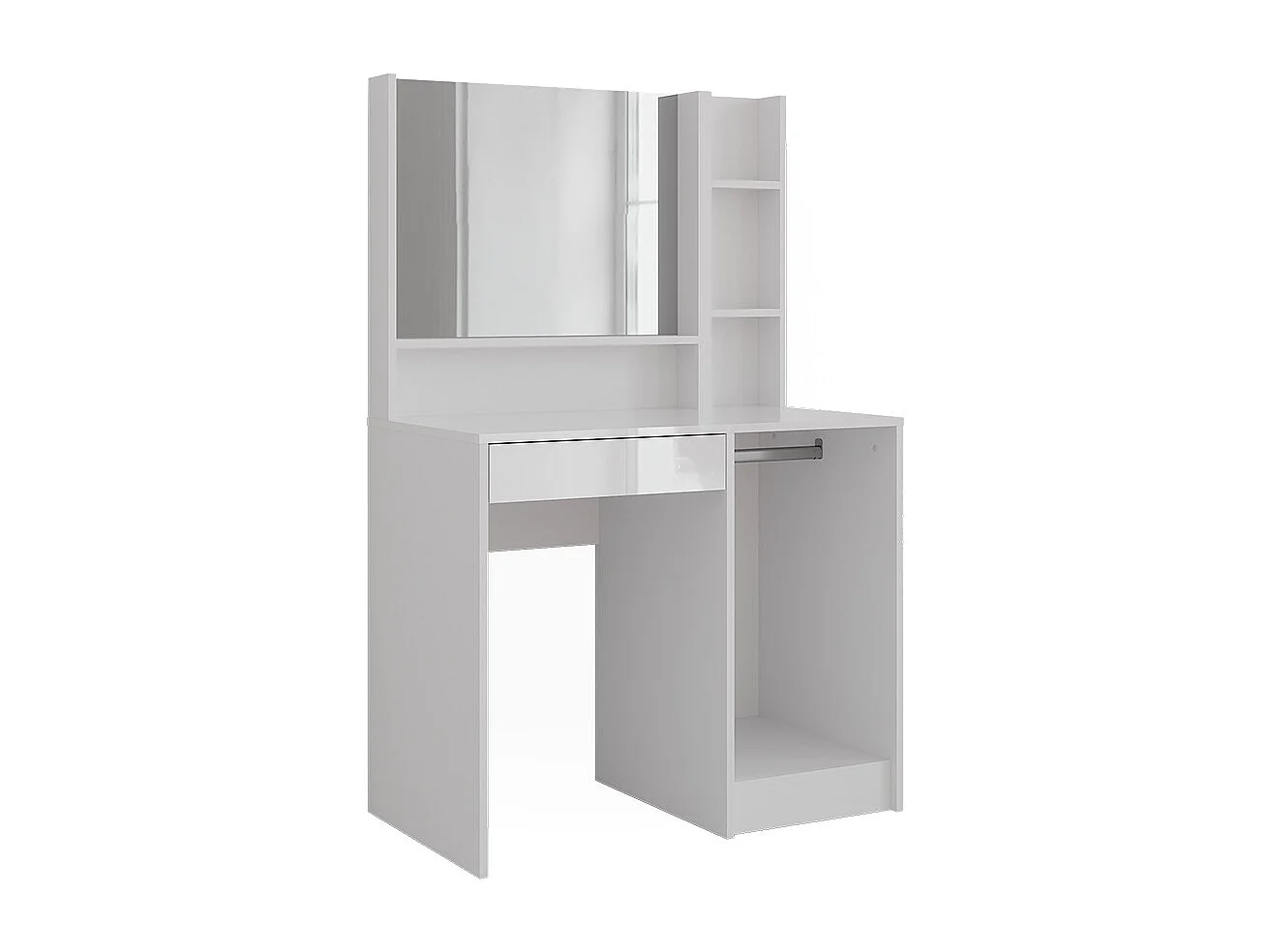 Kaptafel wit/wit hoogglans 89.8x50.1x76 sherry