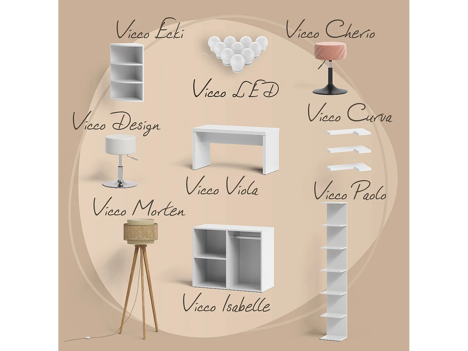 Coiffeuse blanc 105x40x156 solea