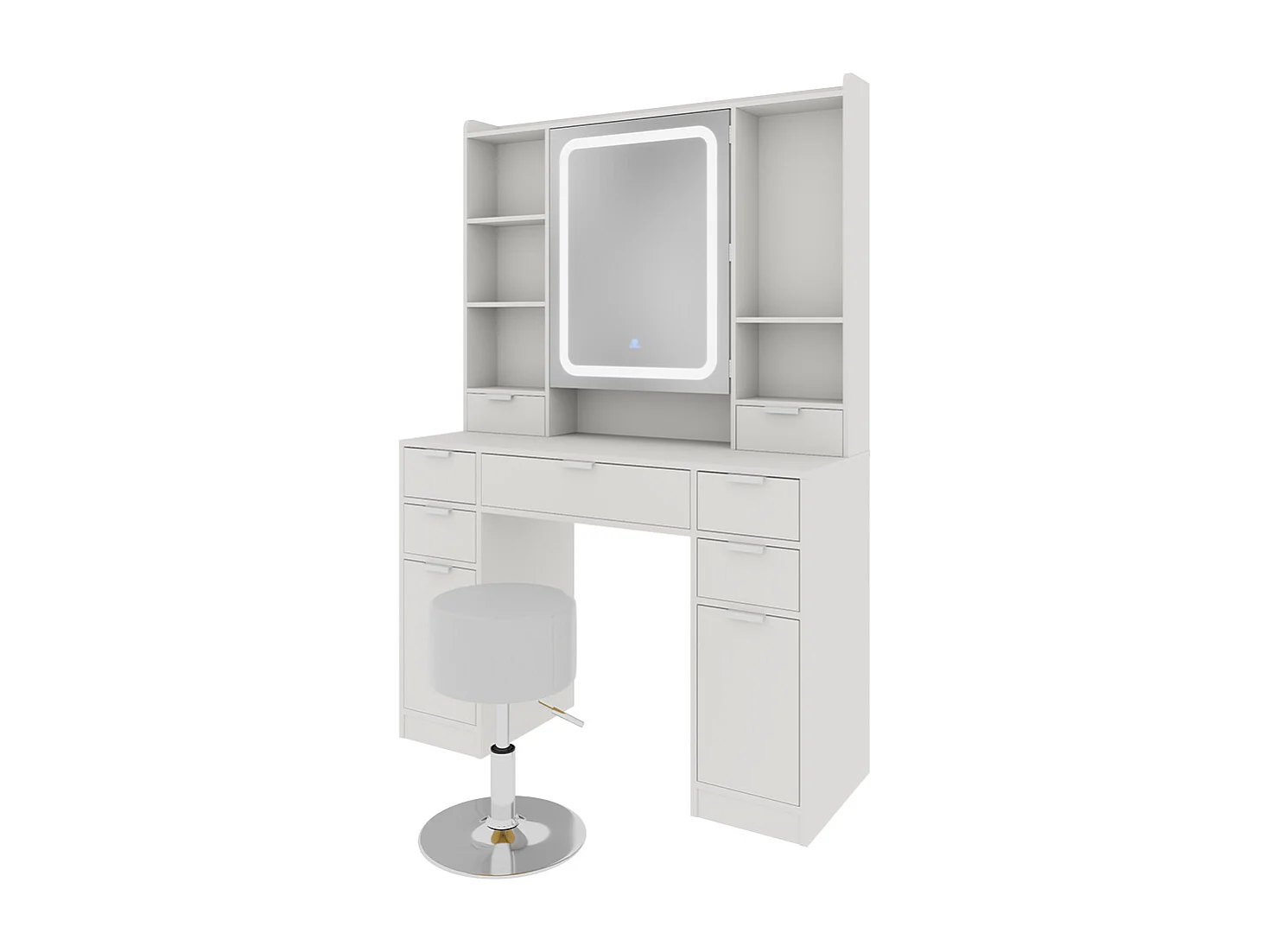 Tavolo da toilette bianco 105x40x156 solea
