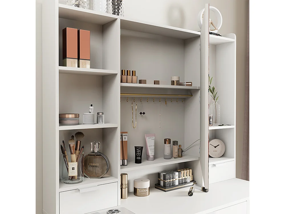Tavolo da toilette bianco 105x40x156 solea