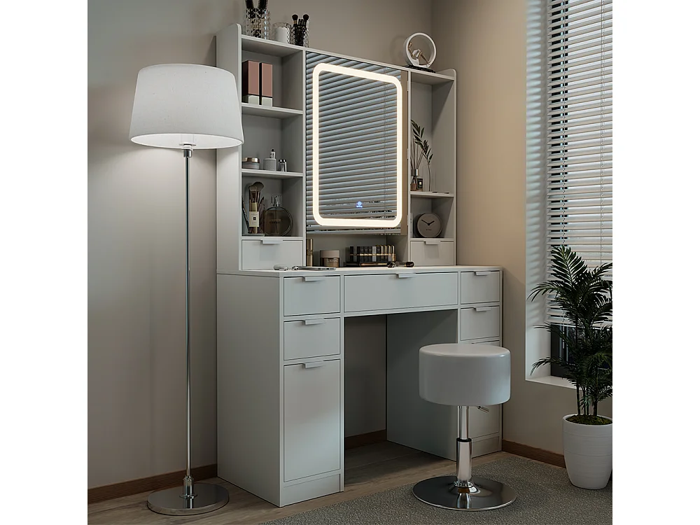 Tavolo da toilette bianco 105x40x156 solea
