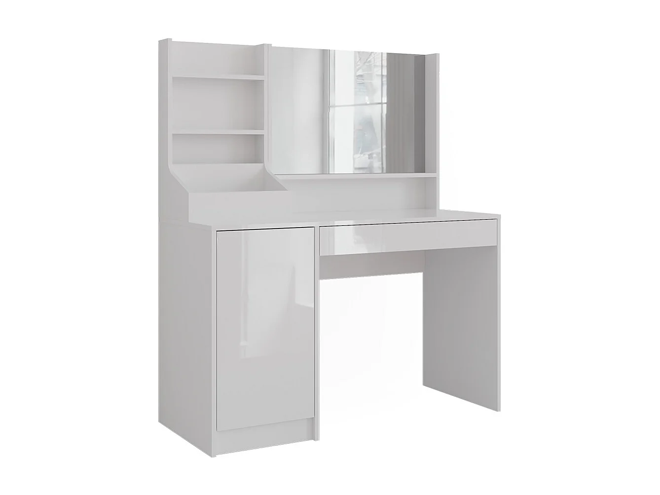 Vanity table white/white high gloss 119.8x50.1x76 sherry