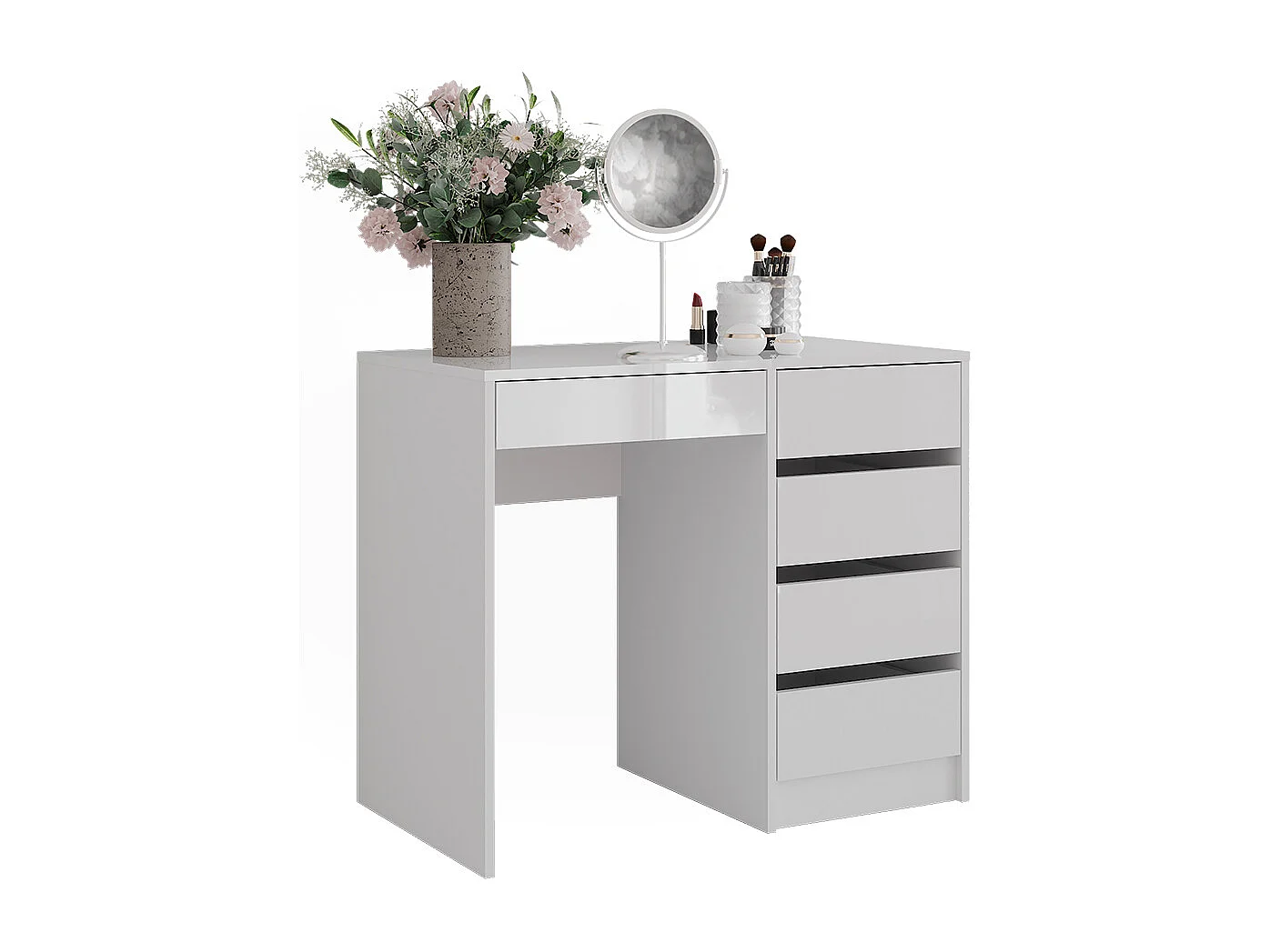 Kaptafel wit/wit hoogglans 89.8x50.1x76 sherry