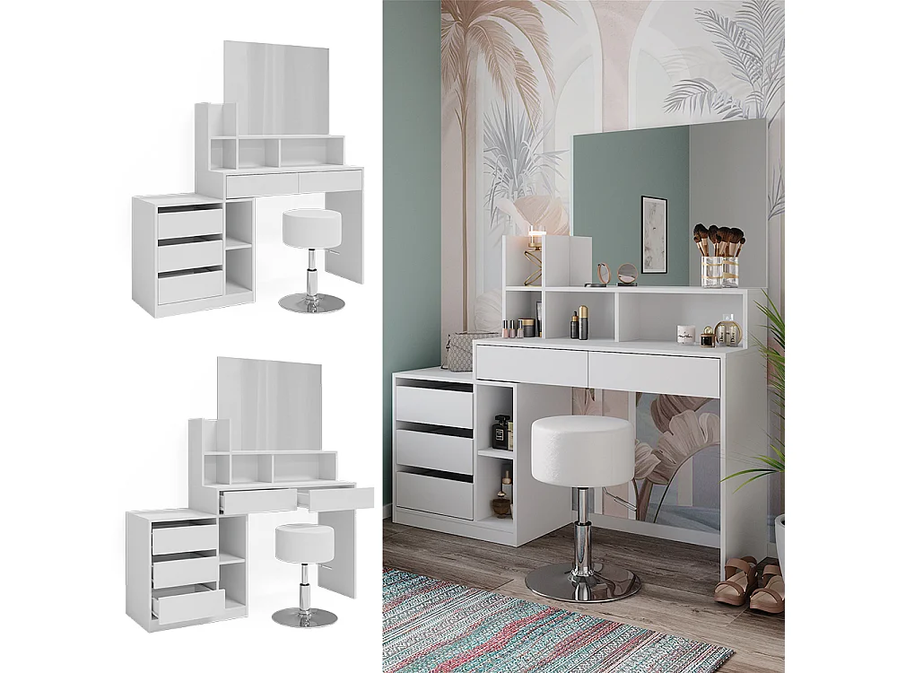 Tocador blanco 139.8x40x115 anja