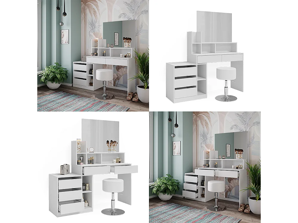 Coiffeuse blanc 139.8x40x115 anja