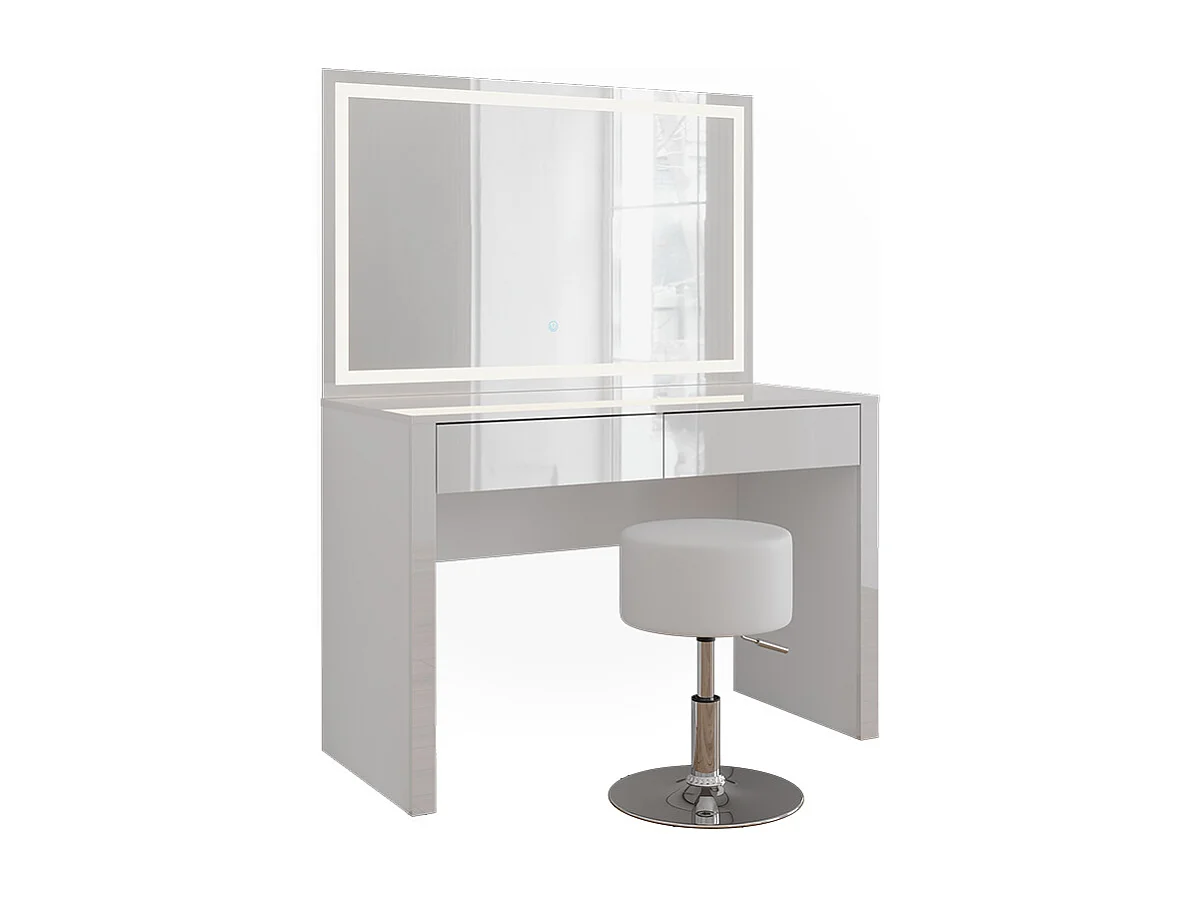 Coiffeuse blanc brillant/blanc 110x50x75.5 annabelle