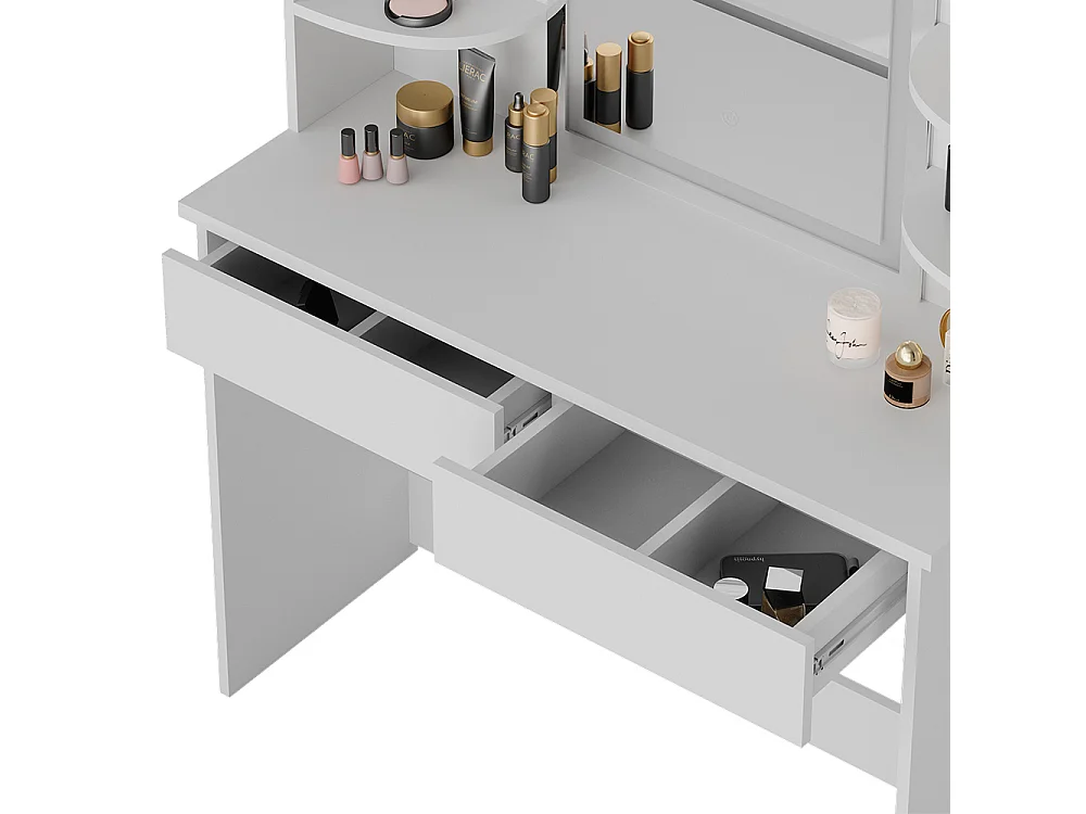 Coiffeuse blanc 106x40x142 charlotte