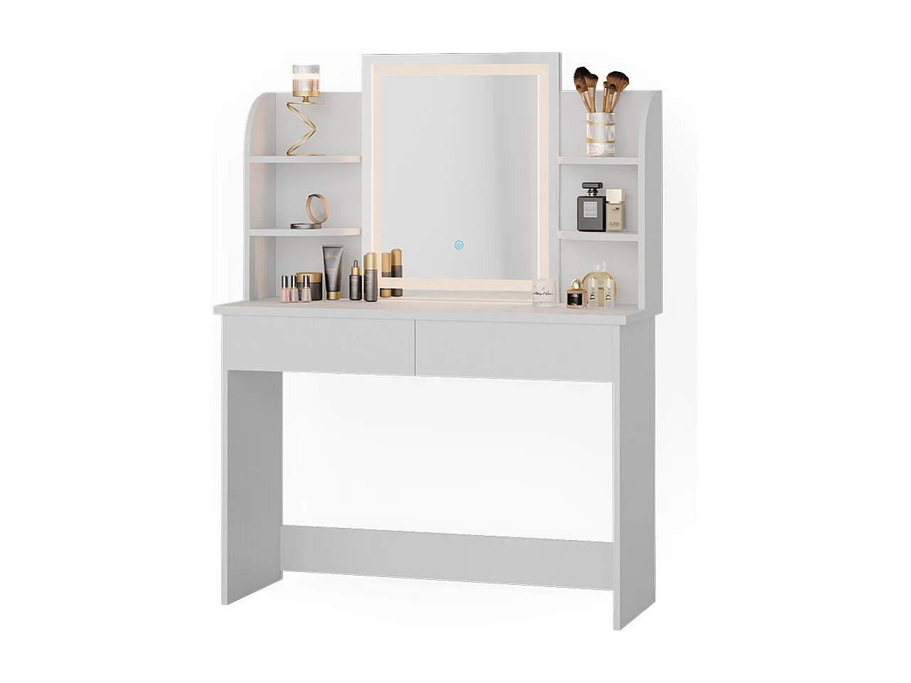 Coiffeuse blanc 106x40x142 charlotte