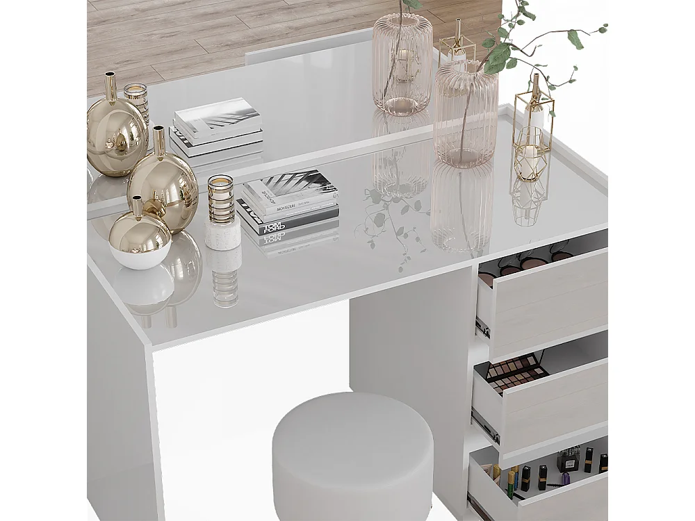 Kaptafel wit hoogglans 120x60x78.6 marla