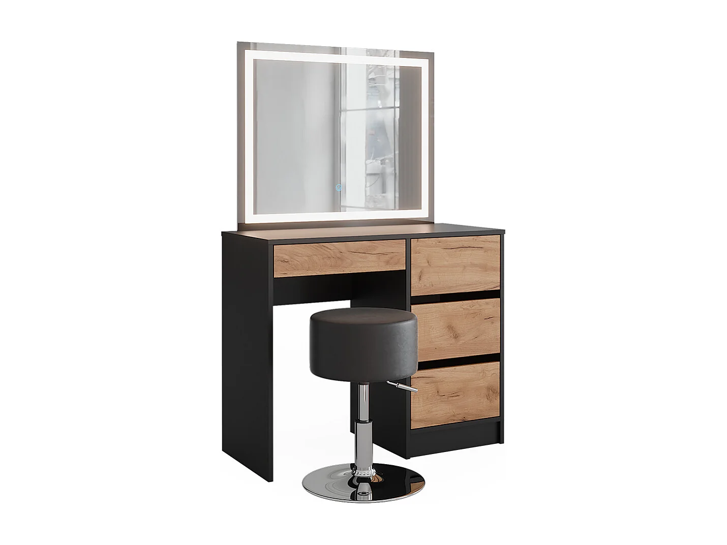 Dressing table anthracite/golden oak 90x40x75 sherry