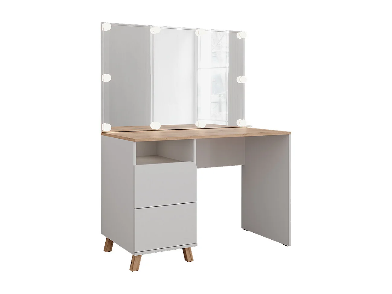 Coiffeuse blanc/artisan 110x55x75 karen