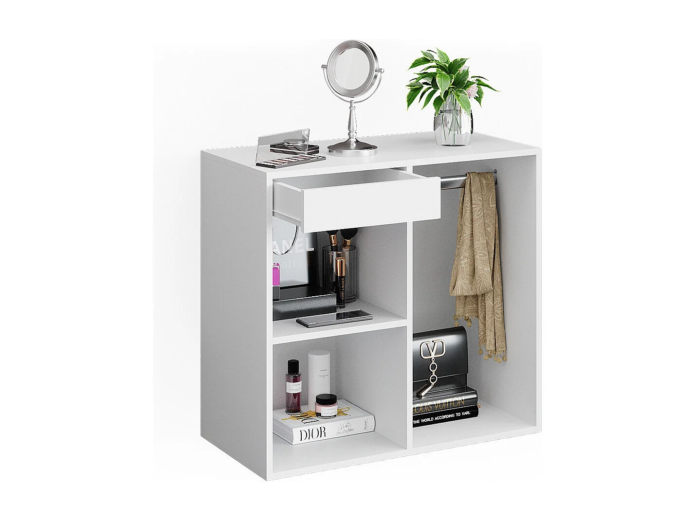 Armoire dappoint blanc 80.1x40x75 isabelle