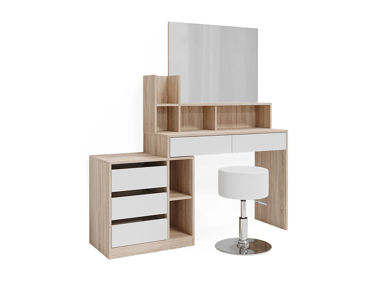 Tocador blanco/sonoma 139.8x40x115 anja