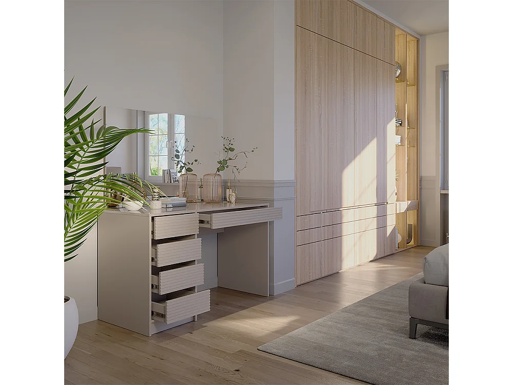 Coiffeuse cachemire 120x55x75 sherry