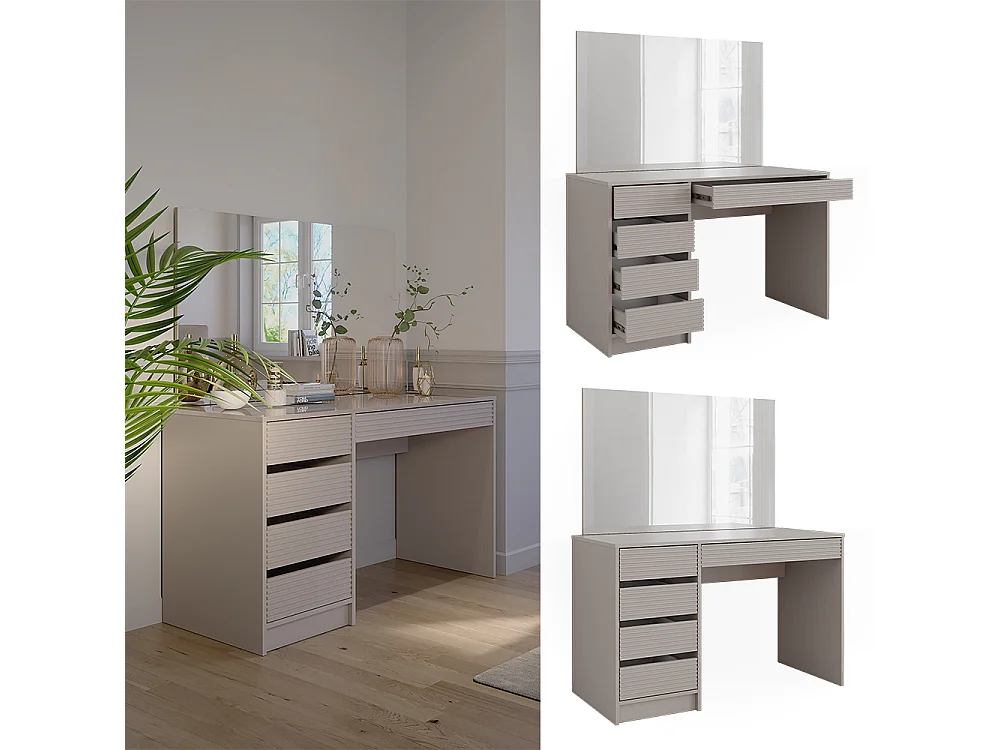 Coiffeuse cachemire 120x55x75 sherry