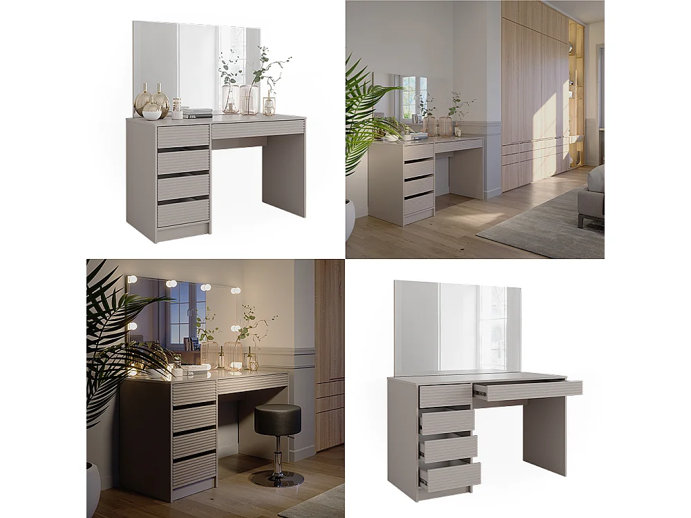 Coiffeuse cachemire 120x55x75 sherry