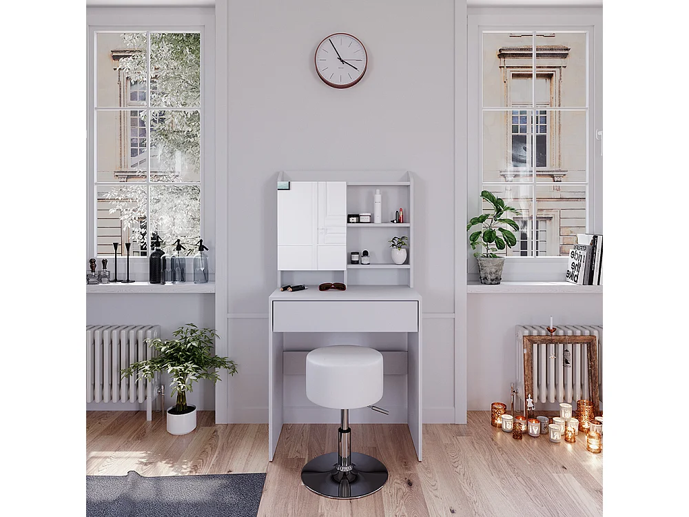 Coiffeuse blanc 70x40x136 laura