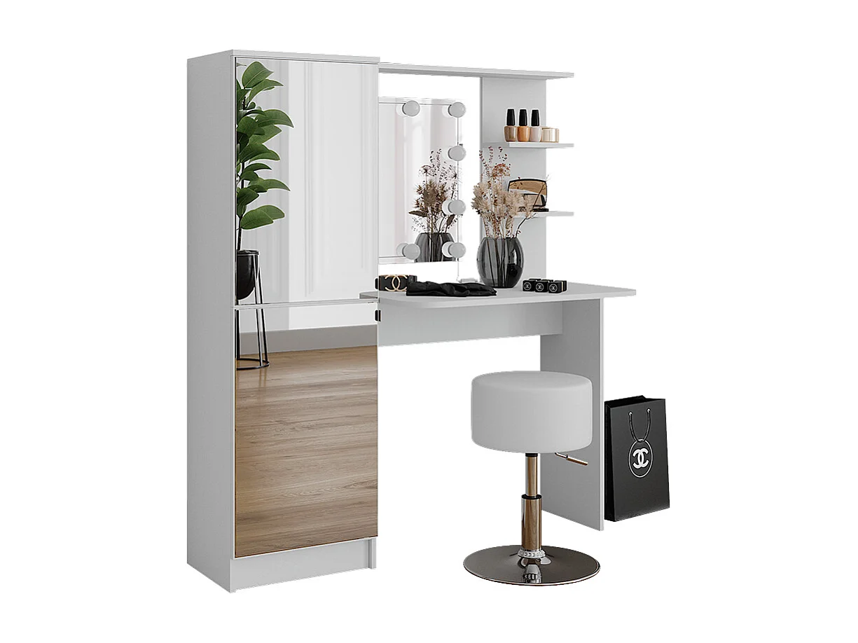 Coiffeuse blanc 123x33x141.2