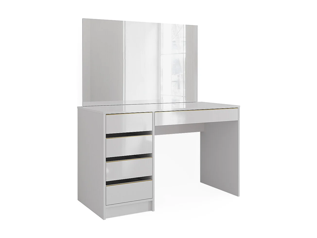 Tocador blanco/oro 120x55x75 sherry