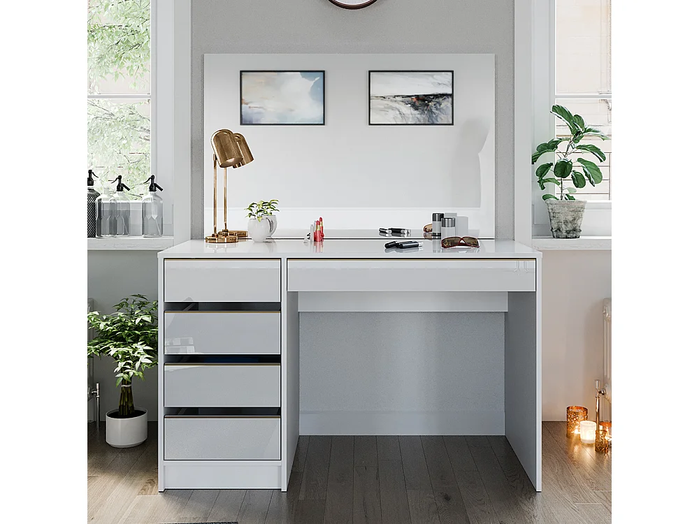 Coiffeuse blanc/or 120x55x75 sherry