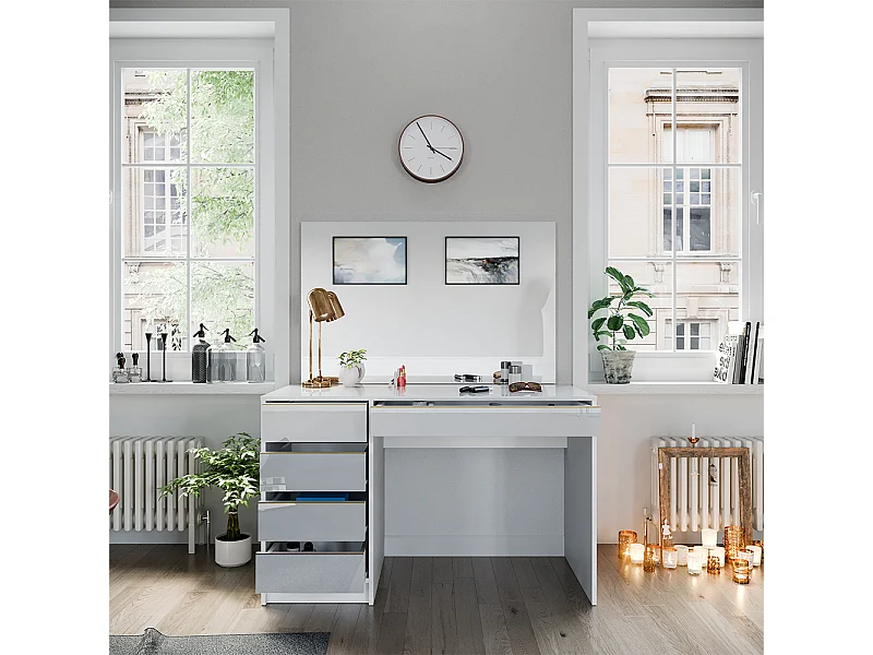 Coiffeuse blanc/or 120x55x75 sherry