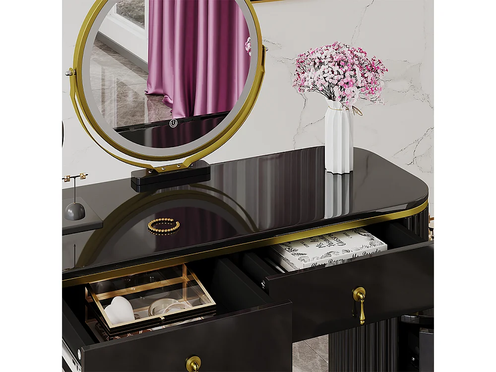 Tocador negro 100x40x79 charlène