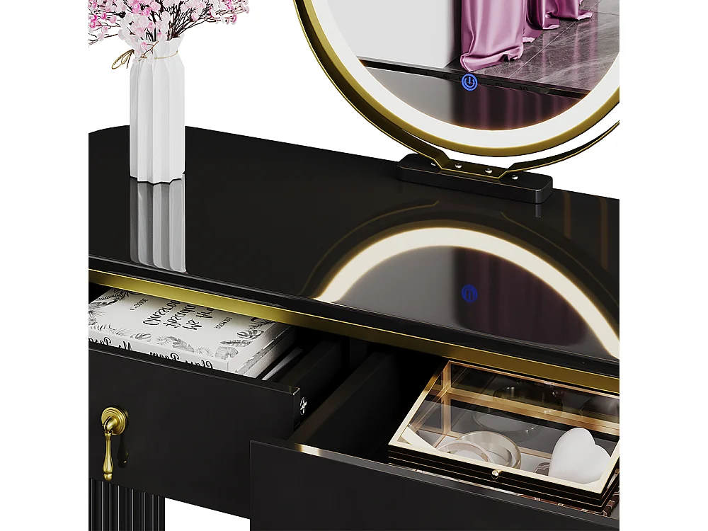 Tocador negro 100x40x79 charlène