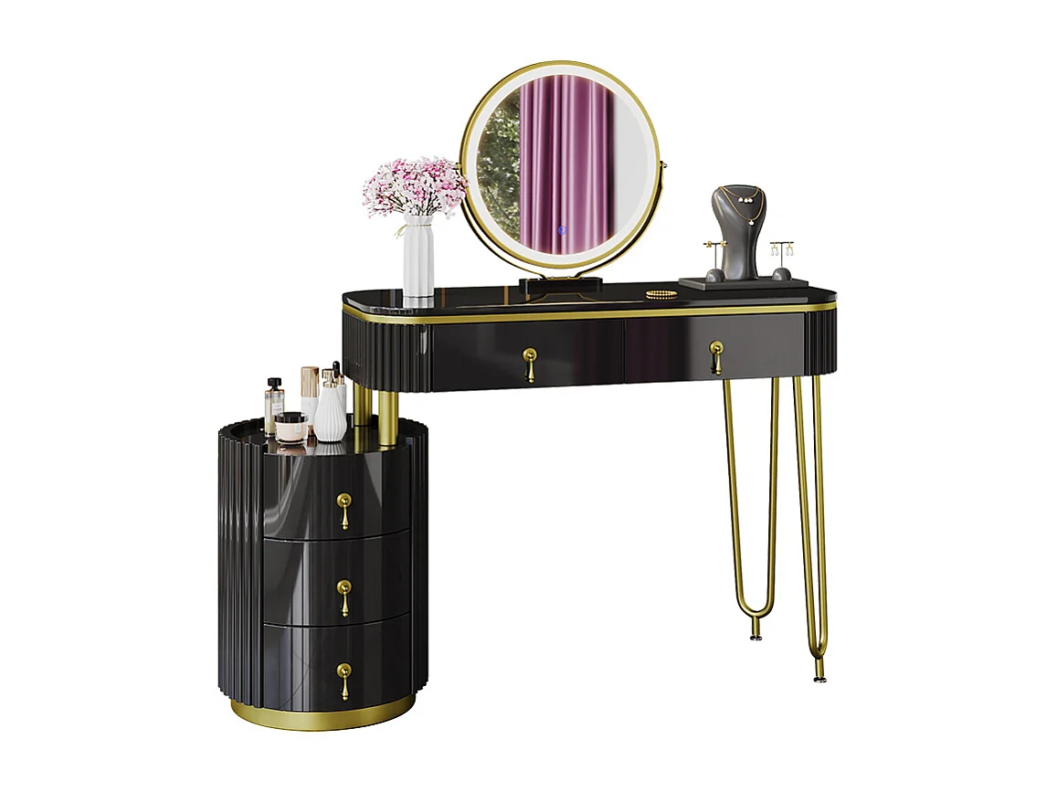 Tocador negro 100x40x79 charlène