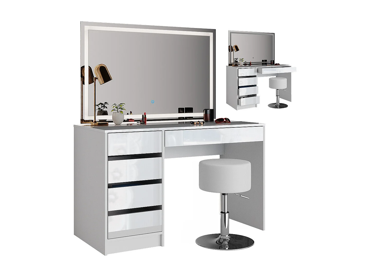 Coiffeuse blanc 120x55x75 sherry