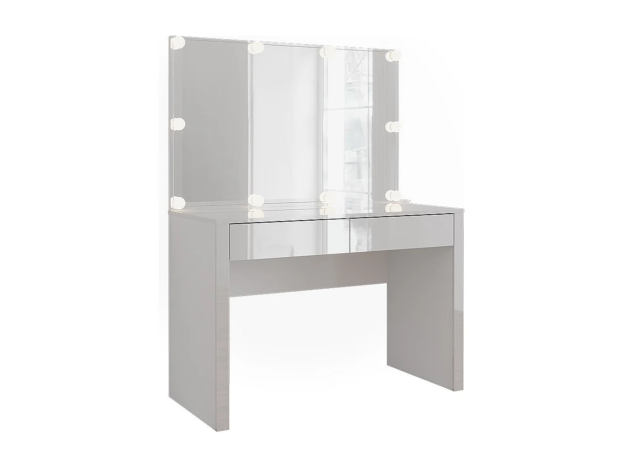 Coiffeuse blanc brillant/blanc 110x50x75.5 annabelle